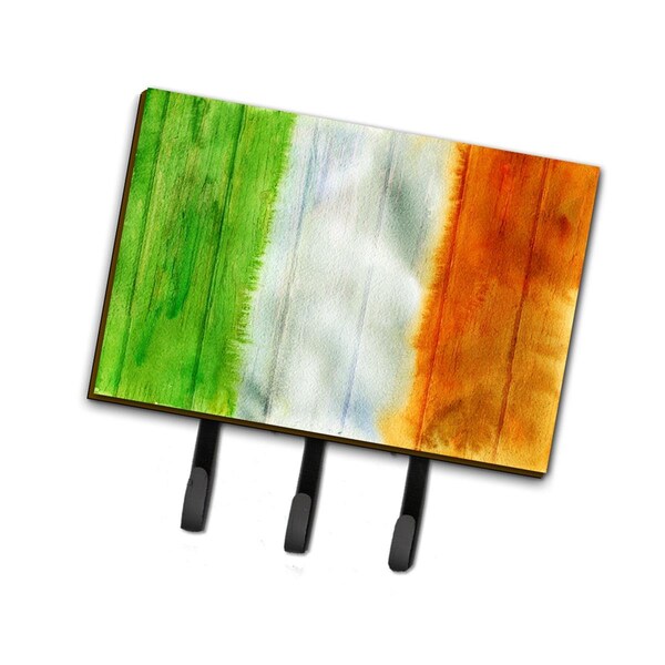 Carolines Treasures Irish Flag on Wood Leash or Key Holder BB5753TH68 - main